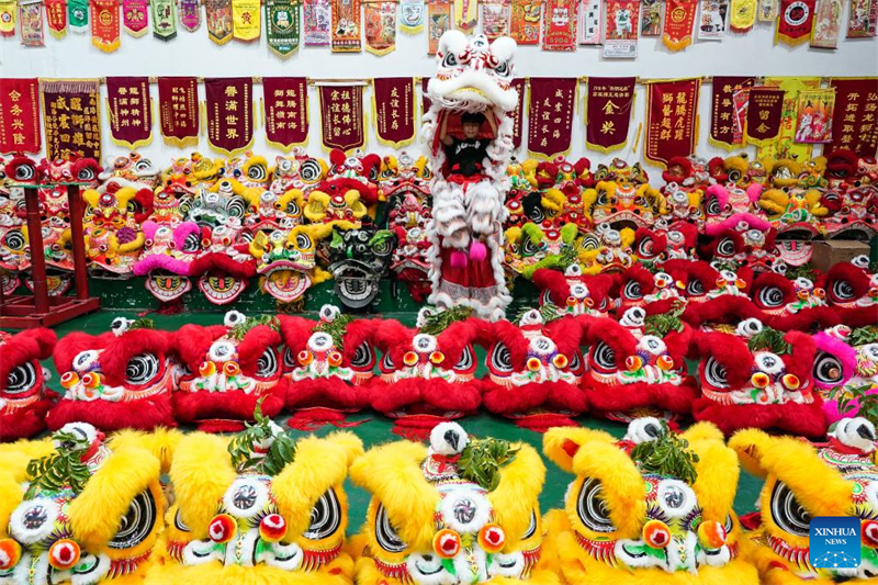 Ο χορ?? των λιονταρι?ν Γκουανγκντ?νγκ στο Φοσ?ν