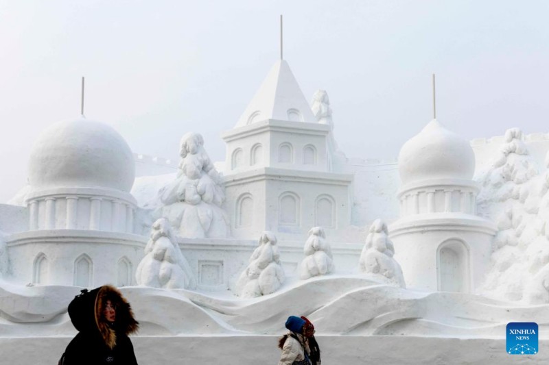 Μαγνητ?ζουν του? επισκ?πτε? τα γλυπτ? απ? χι?νι στο Χαρμπ?ν