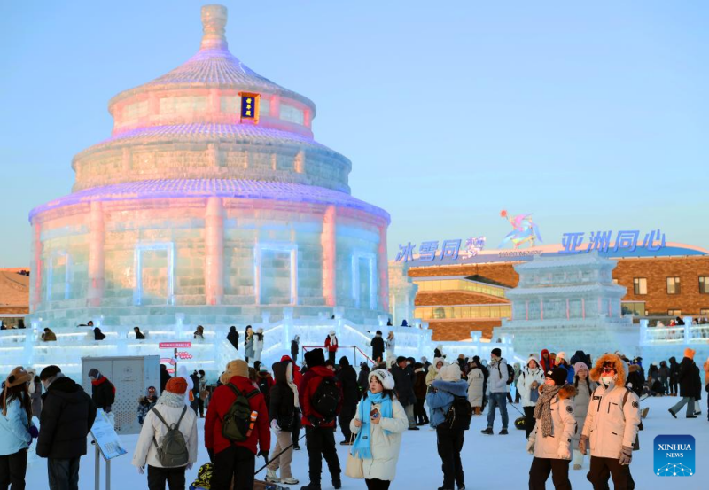 Πλ?θο? τουριστ?ν στο Χαρμπ?ν καθ?? οι 9οι Ασιατικο? Χειμερινο? Αγ?νε? ξεκινο?ν