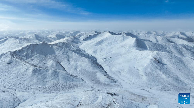 Χιονισμ?νο τοπ?ο στην Θιβετιαν? Αυτ?νομη Νομαρχ?α Γκολ?γνκ στο Τσινγκχ?ι τη? ΒΔ Κ?να?
