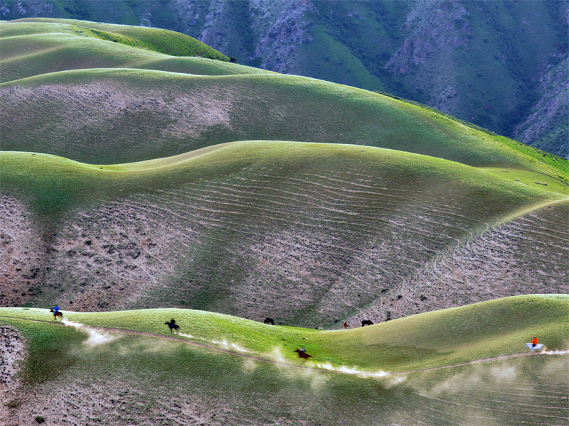 Αυτ?νομη Περιφ?ρεια Σιντζι?νγκ: Η ομορφι? των λιβαδι?ν Καλατζο?ν στι? αρχ?? του καλοκαιριο?