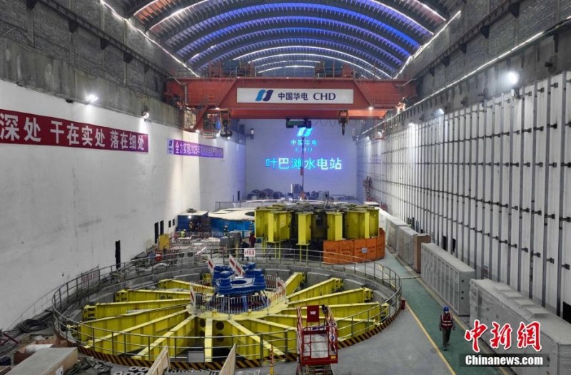 Αεροφωτογραφ?α του υδροηλεκτρικο? σταθμο? Γιεμπατ?ν?υπ? κατασκευ?