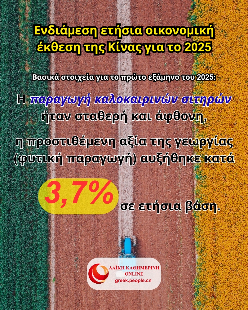 Ενδι?μεση ετ?σια οικονομικ? ?κθεση τη? Κ?να? για το 2025